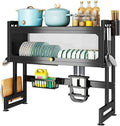 Kitchen Sink Shelf with Cabinet Door - Stainless Steel Under-Sink Organizer Rack